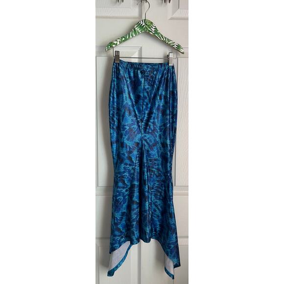 Justice Blue Mermaid Swim Skirt Cover Up sz M - Picture 3 of 3